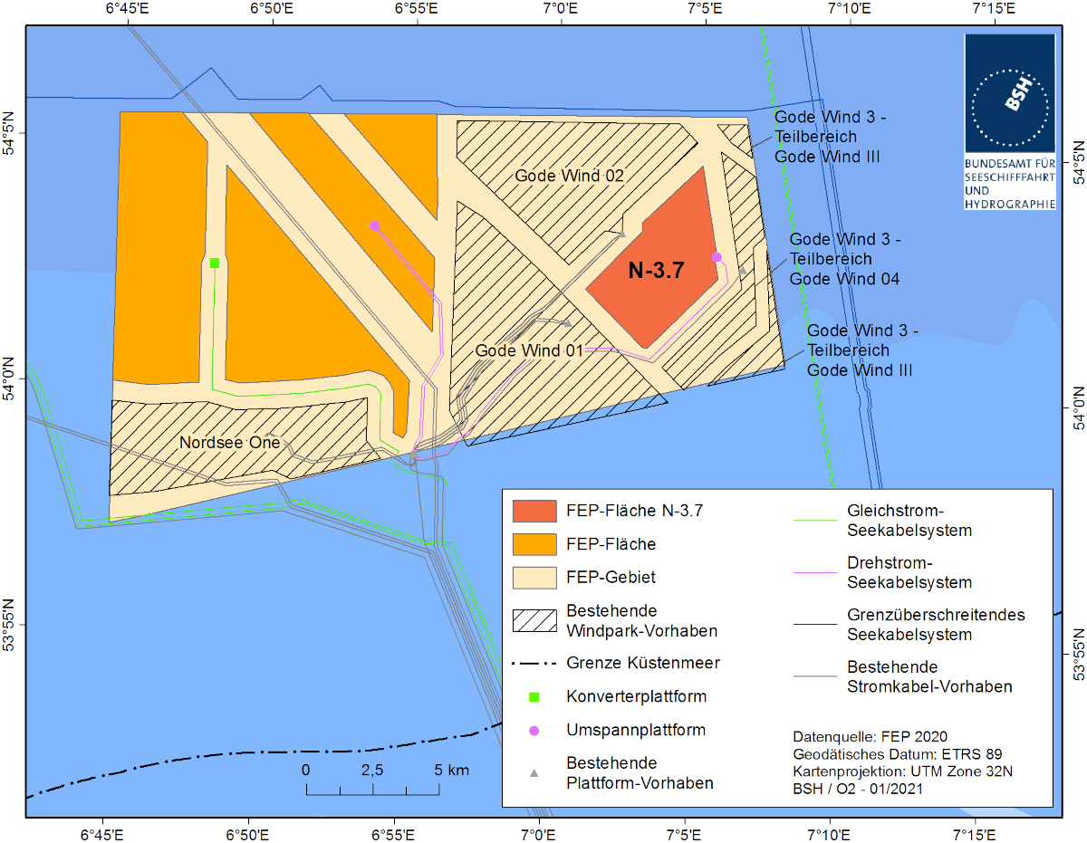 Karte von Fläche N-3.7