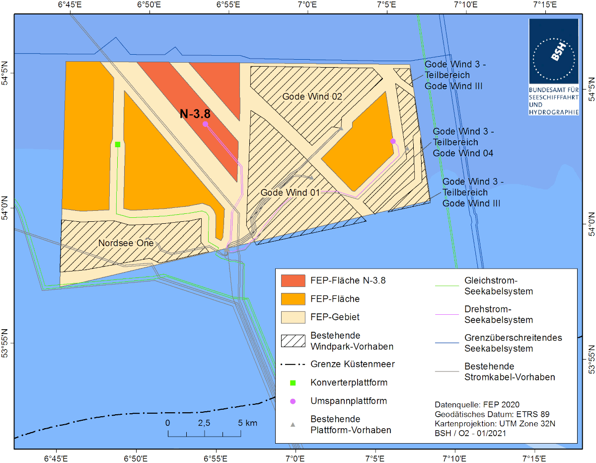 Karte von Fläche N-3.8