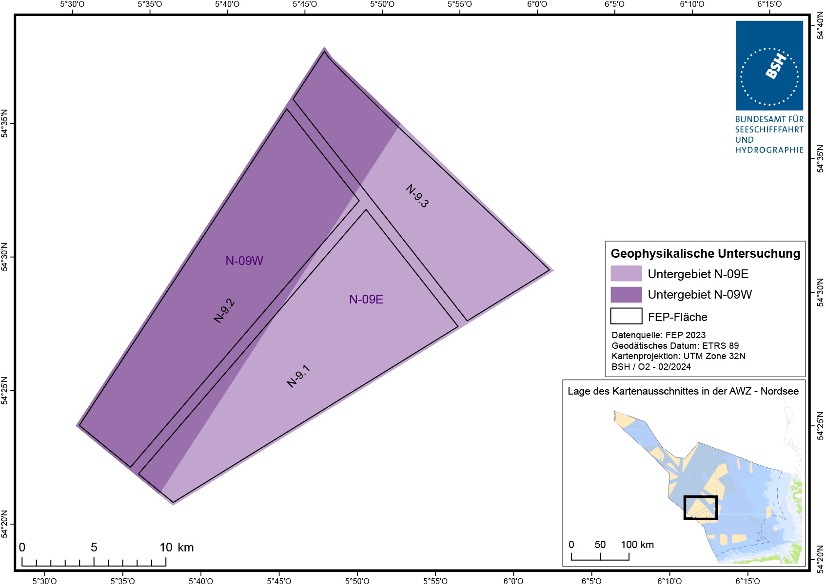 Investigation Areas of the Geophysical Survey