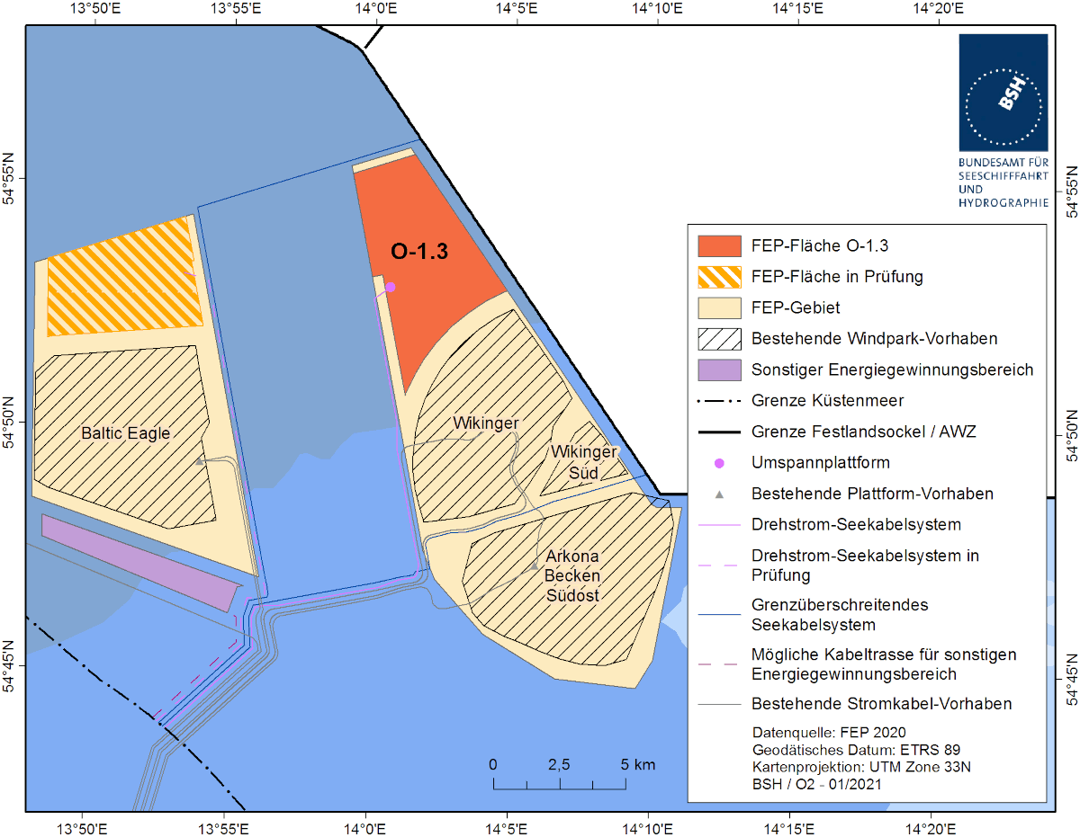 Karte von Fläche  O-1.3
